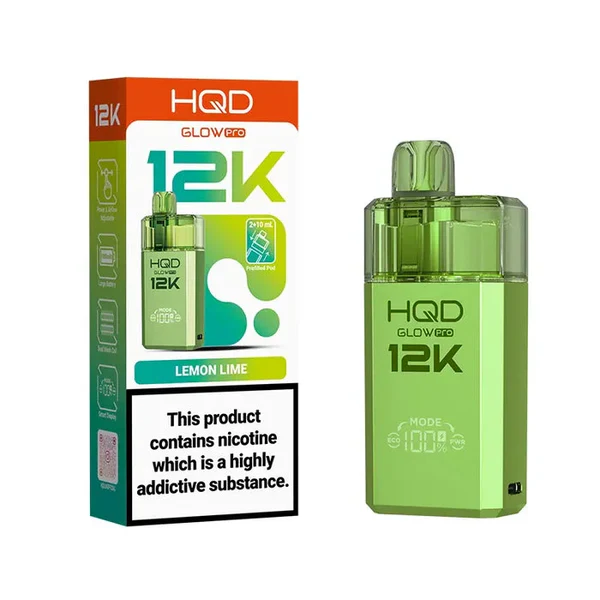 Lemon Lime HQD Glow Pro 12K Prefilled Pod Kit